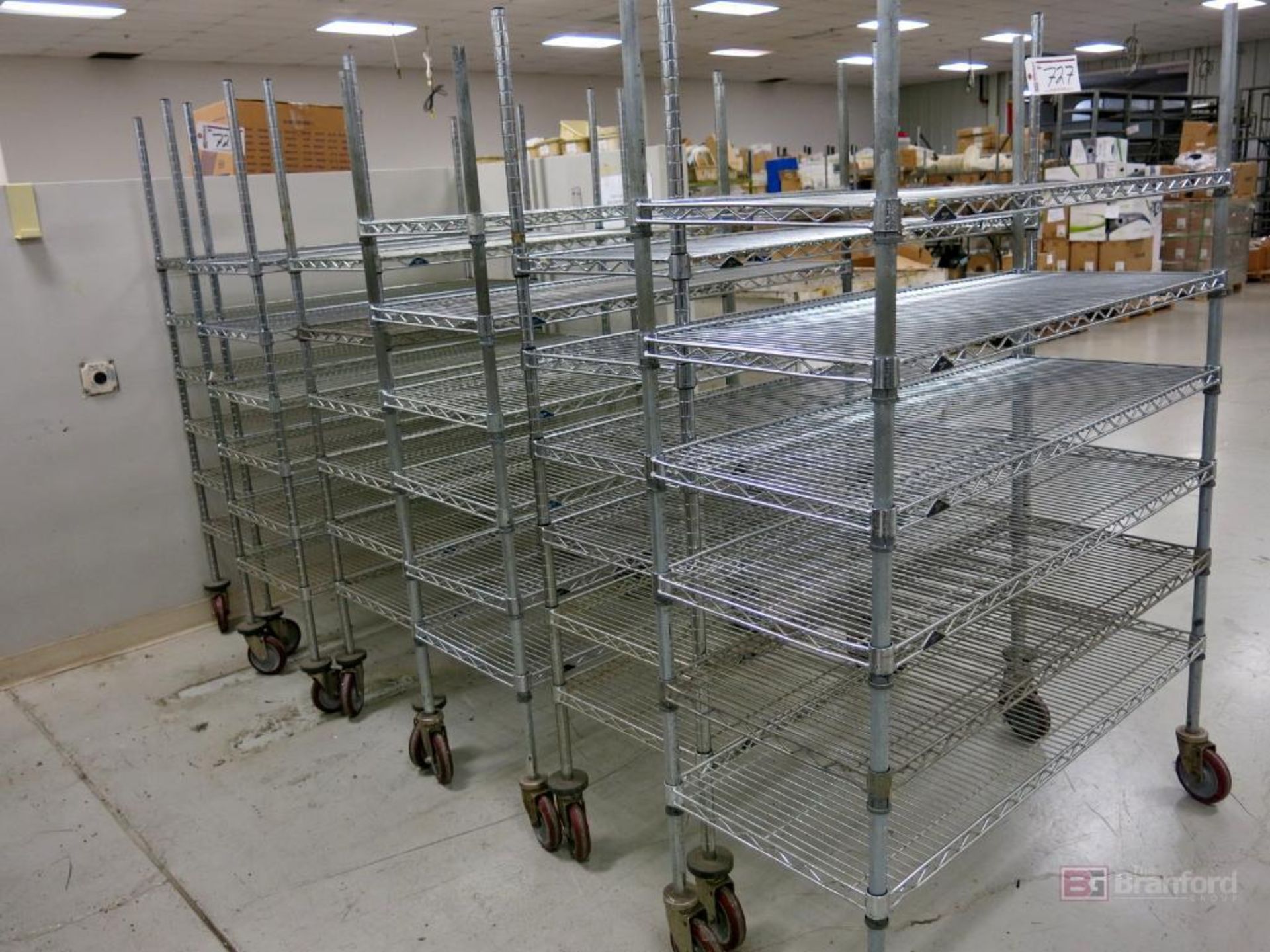 (6) Metro Style Wire Shelf Castered Shelving Units - Image 2 of 2