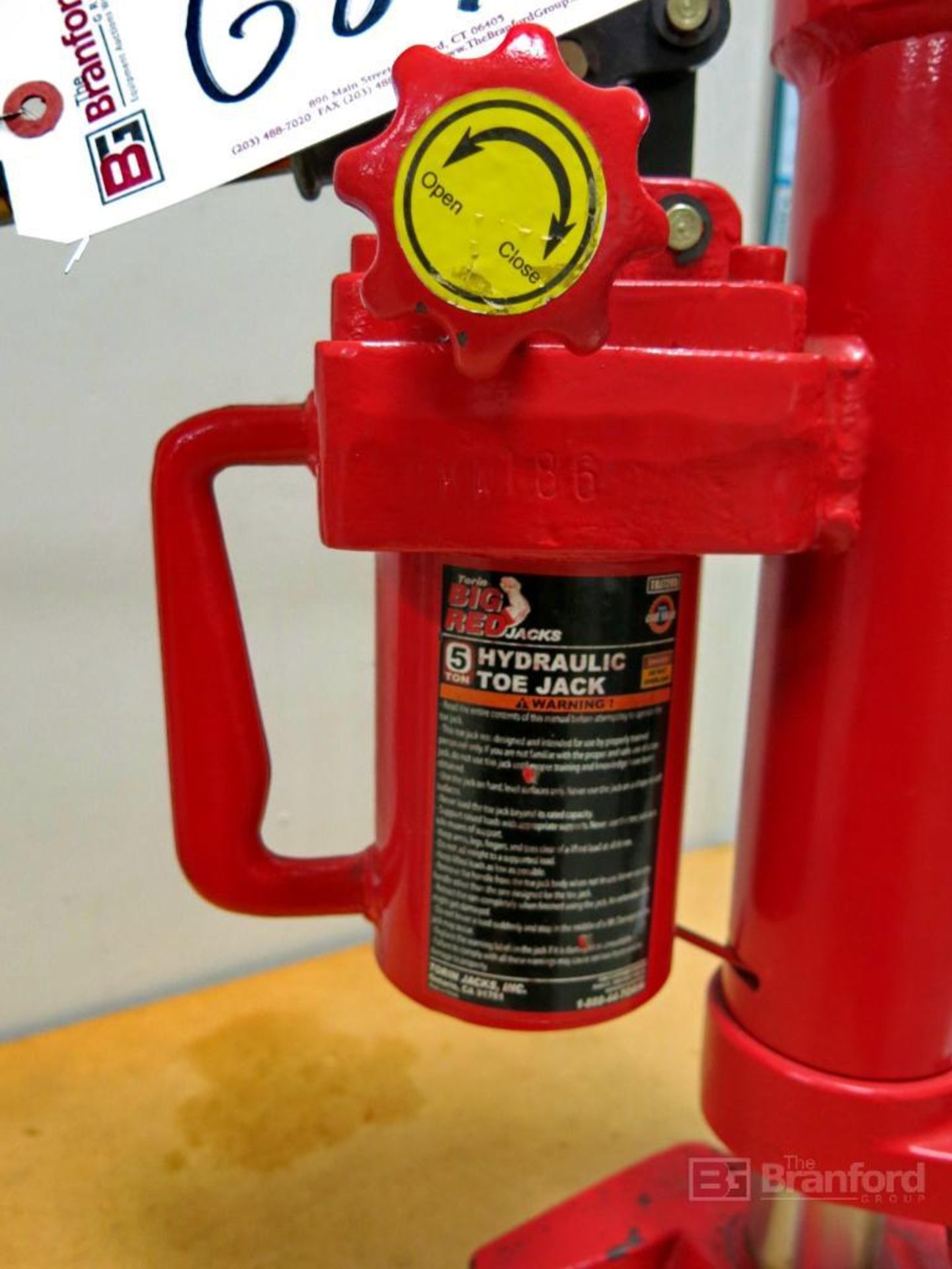 Big Red 5-Ton Cap. Hydraulic Toe Jack - Bild 2 aus 4