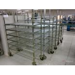 (6) Metro Style Wire Shelf Castered Shelving Units