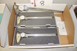 (2) Mitutoyo 8" Dial Calipers, Mitutoyo 12" Dial Caliper