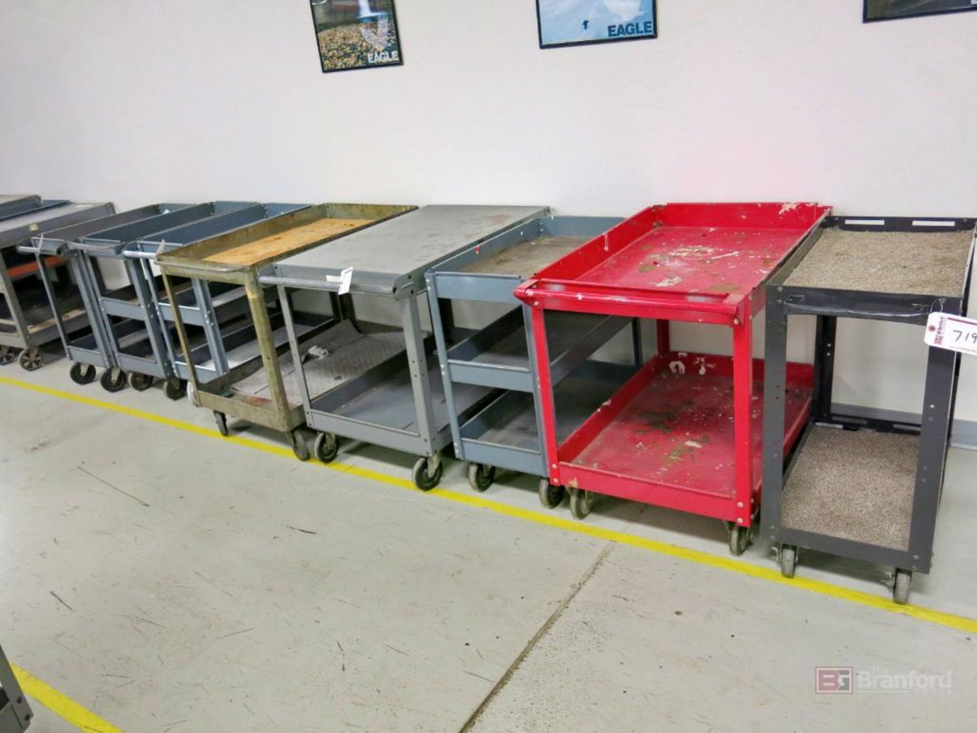 (8) Steel Multi Shelf Carts