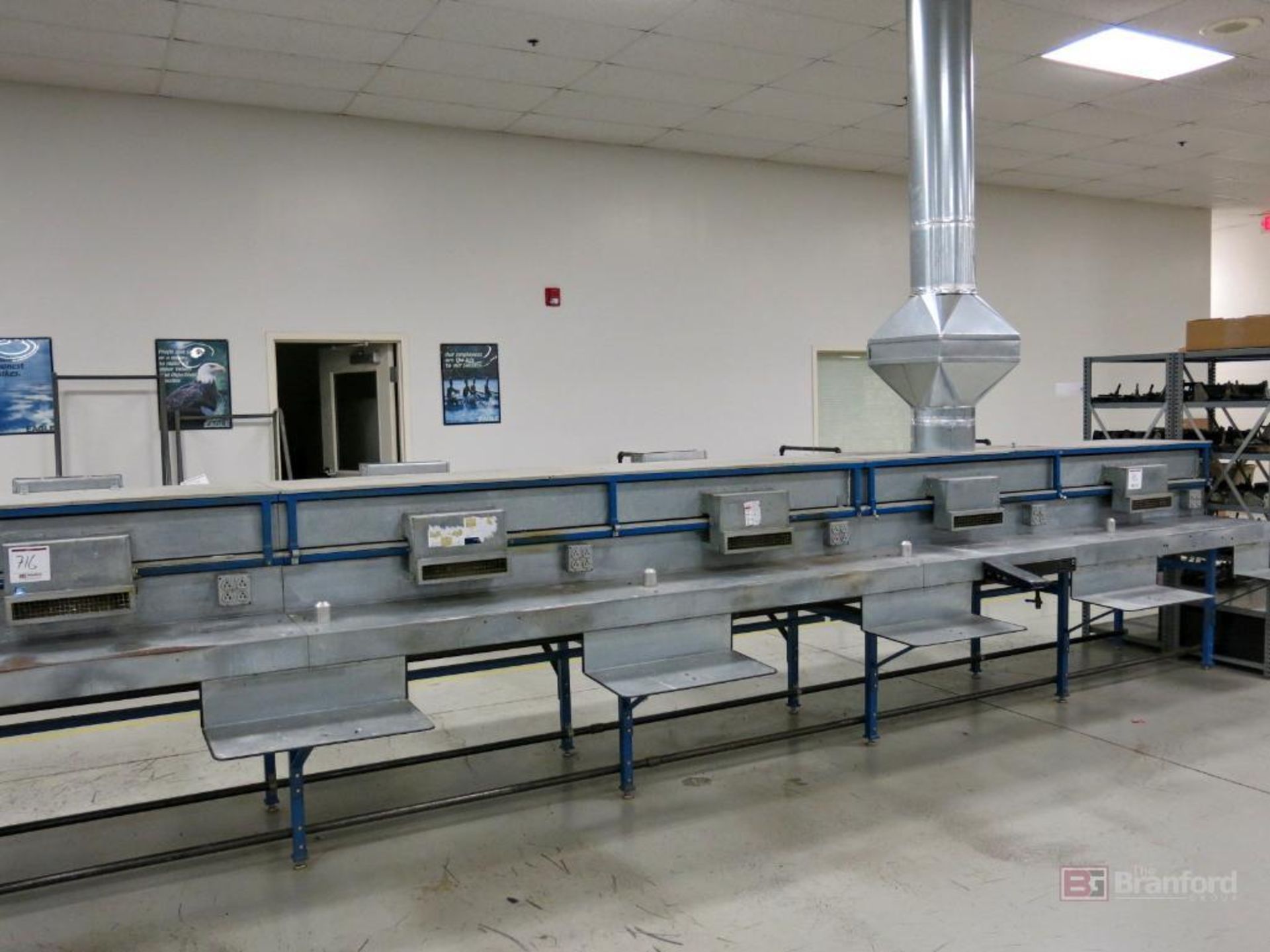 Approx. 36' Double Sided 16-Person Solder Workstations w/ Updraft Vents - Image 3 of 5