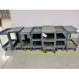 (7) Steel Multi Shelf Carts