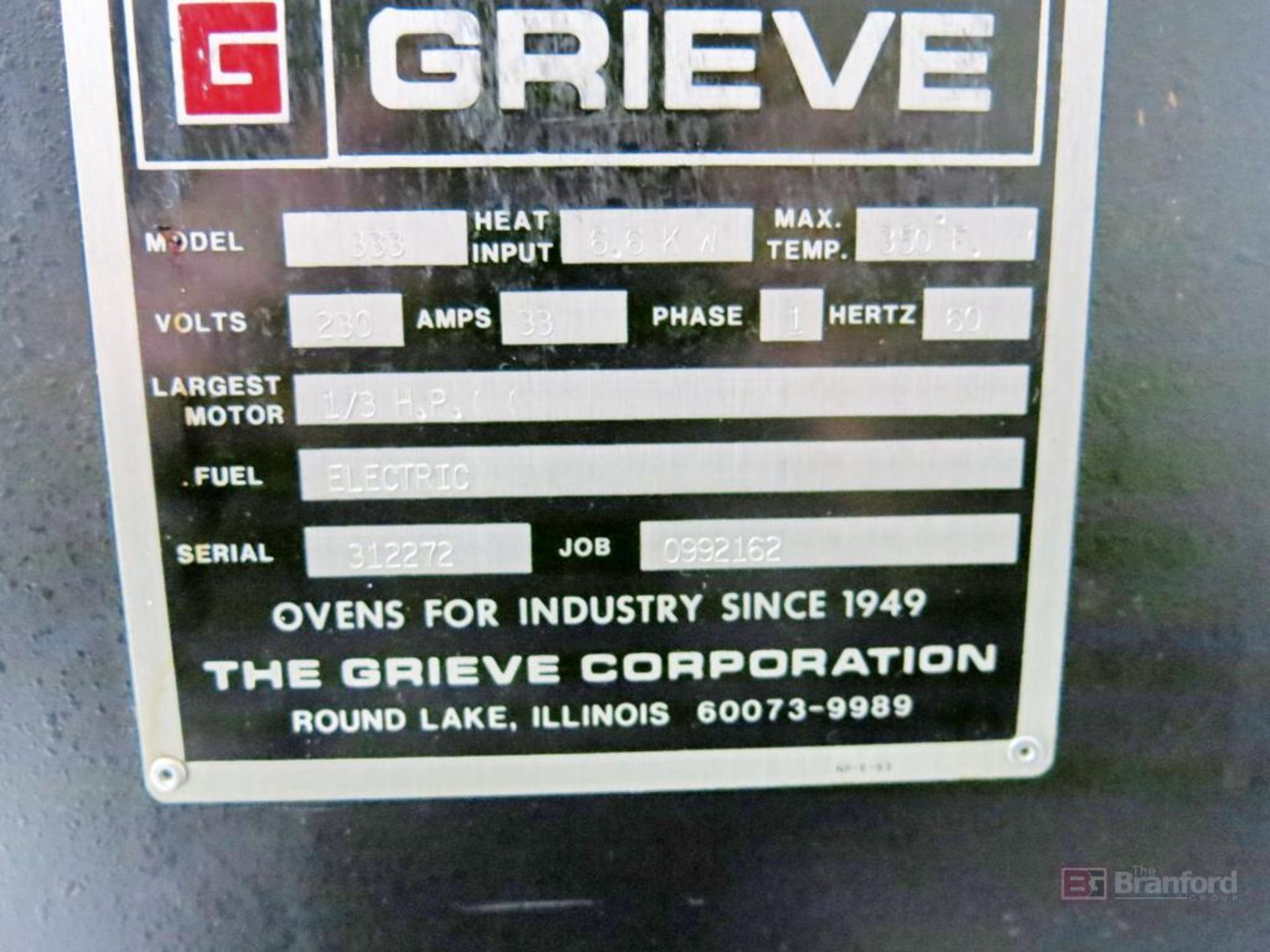 Grieve 2-Door Oven Model 333 - Image 3 of 4