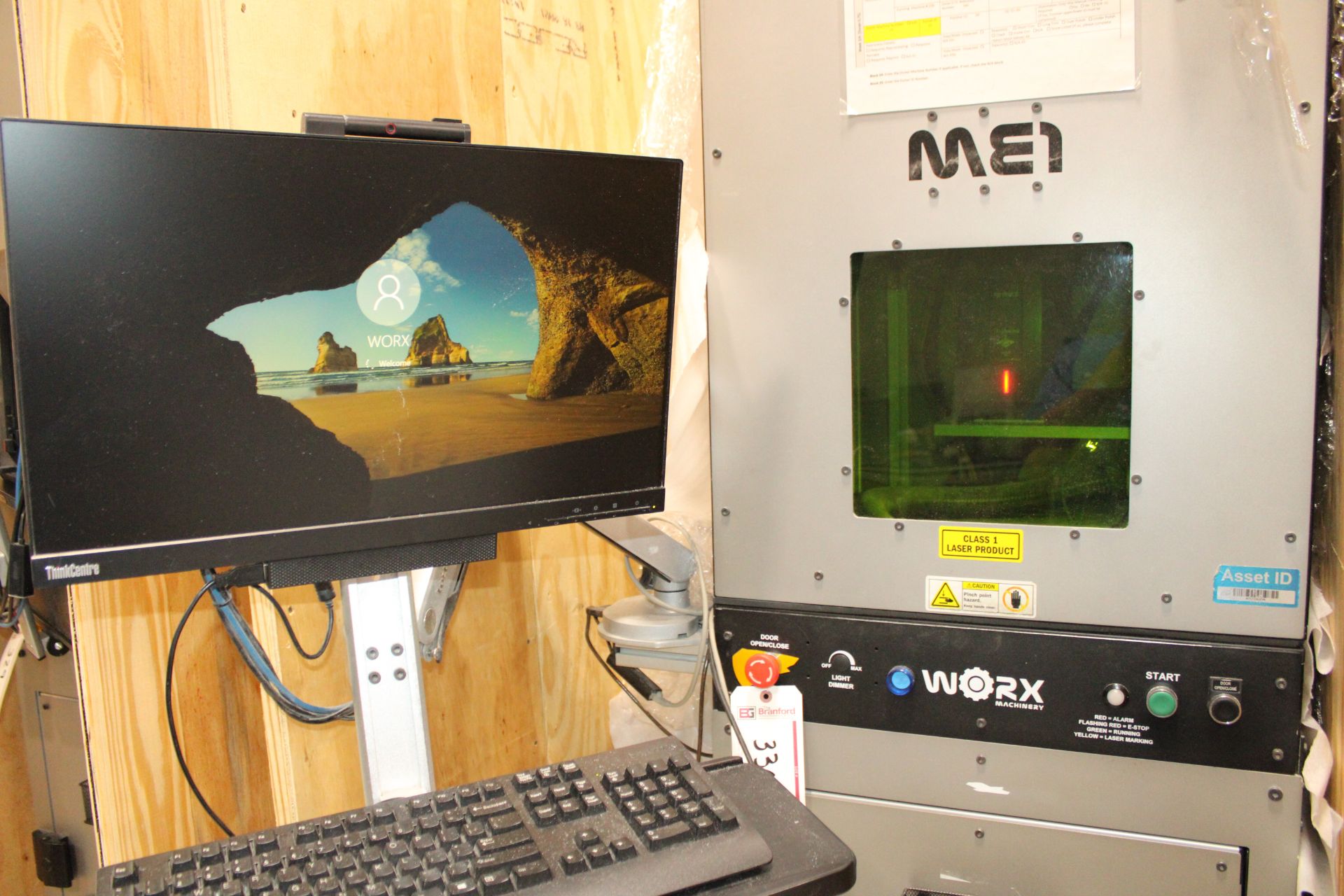 Keyence MD-F3200C 3-Axis Marking Laser w/ WORX ME1 Enclosure - Image 10 of 11