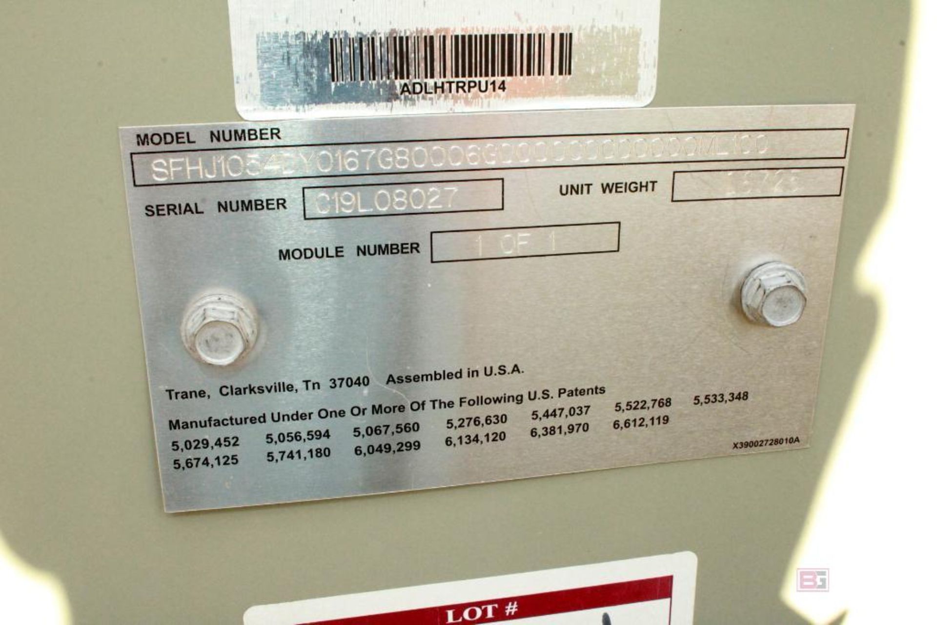 Trane Intellipak-II Self-contained Natural Gas-Fired 105-Ton HVAC System, (2019) - Bild 14 aus 28