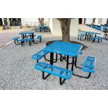 (4) Square Picnic Tables & (1) Outside Bench