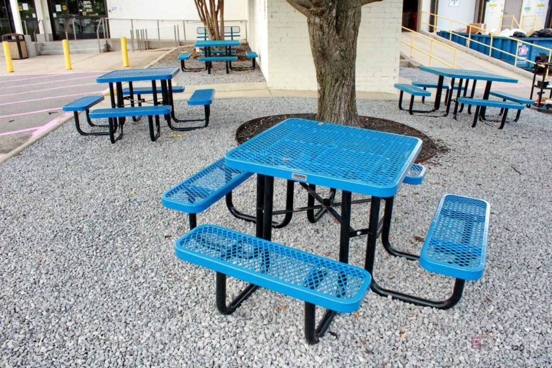 (4) Square Picnic Tables & (1) Outside Bench