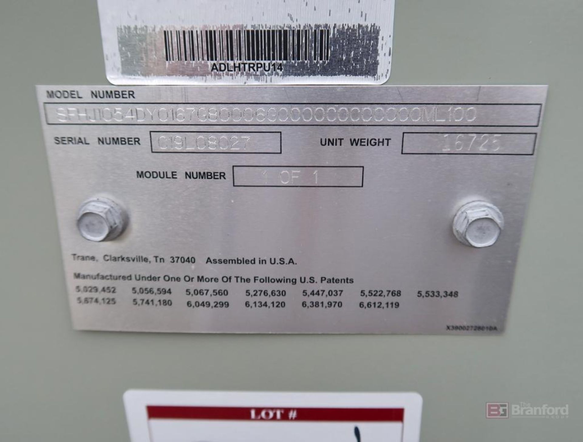 Trane Intellipak-II Self-contained Natural Gas-Fired 105-Ton HVAC System, (2019) - Bild 9 aus 28