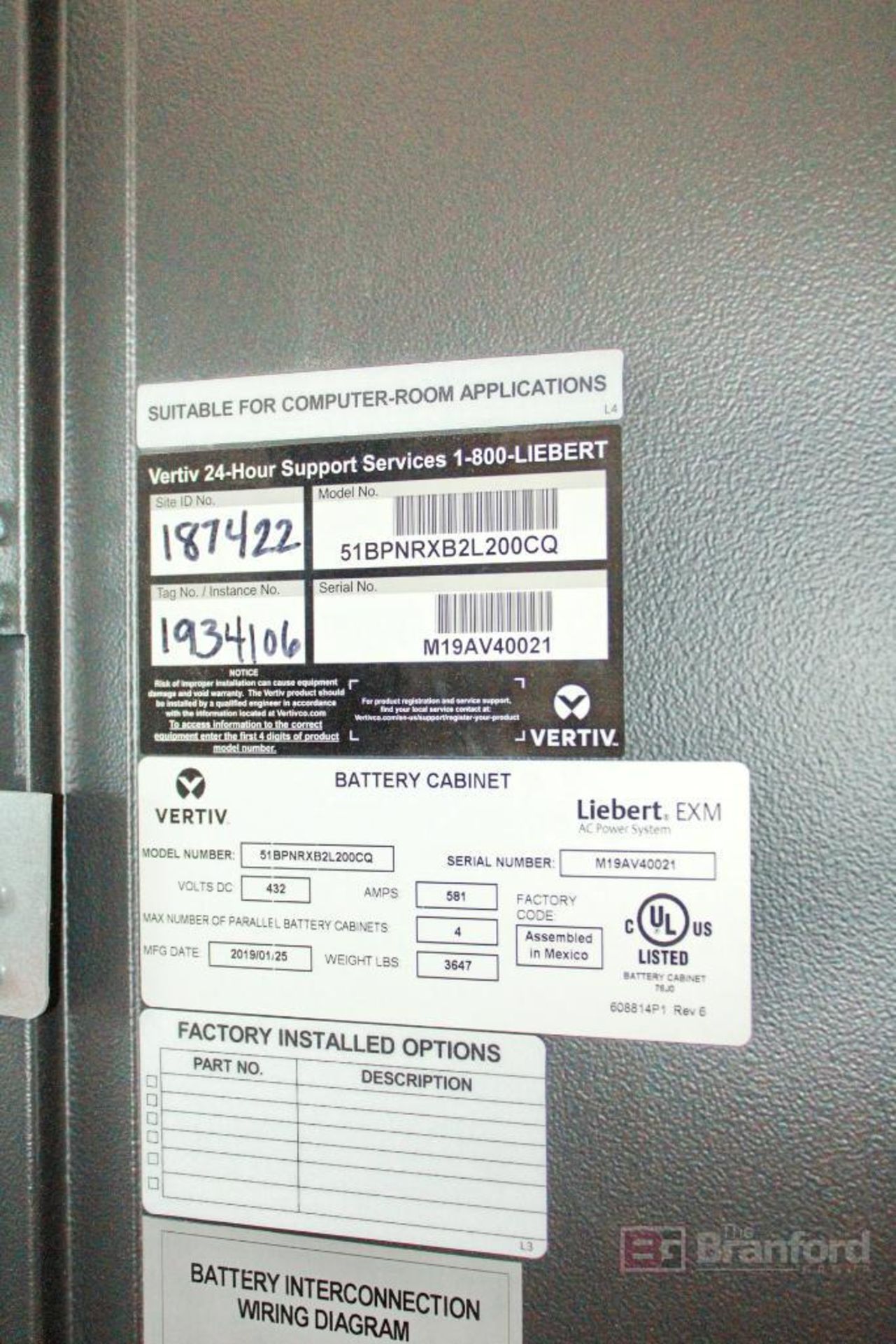 Vertiv Liebert EXM 51SA250NAA011AY 250-kVA AC Power UPS System, (2018/2019) - Image 16 of 16