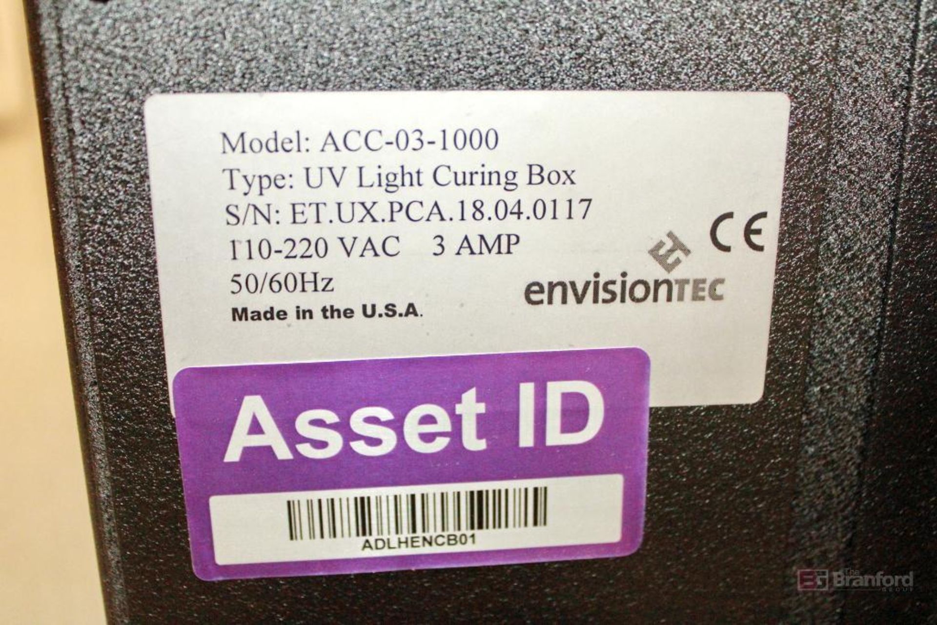 EnvisionTEC Curing Box, Model ACC-03-1000 - Image 3 of 3