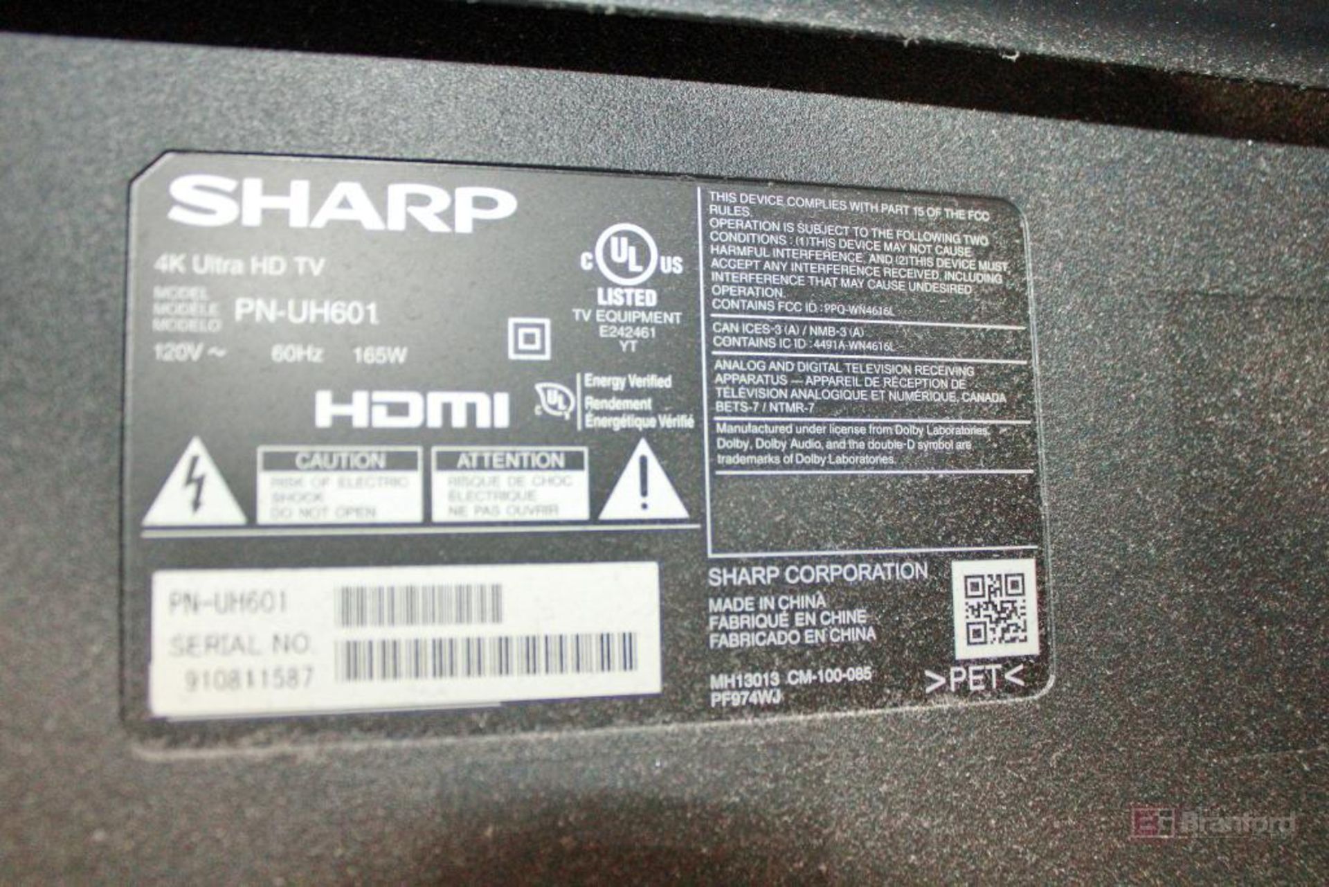 Sharp Professional LCD 60 inch TV - Image 3 of 3