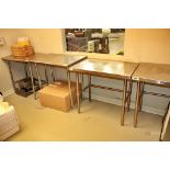 (4) Stainless Steel Tables