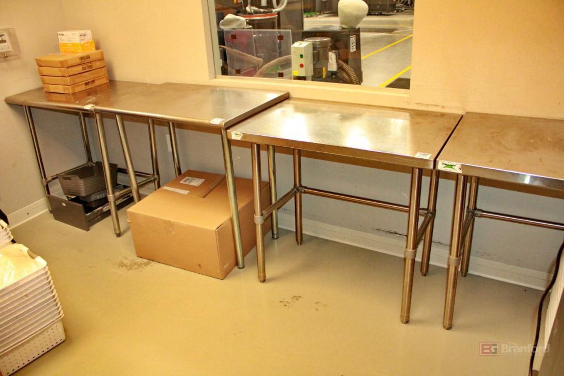 (4) Stainless Steel Tables