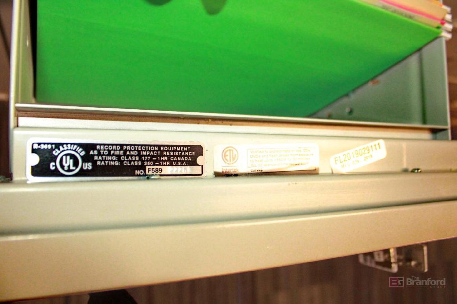 FireKingTurtle Series 4-Drawer Fireproof Vertical R-3691 File Cabinet - Image 3 of 3