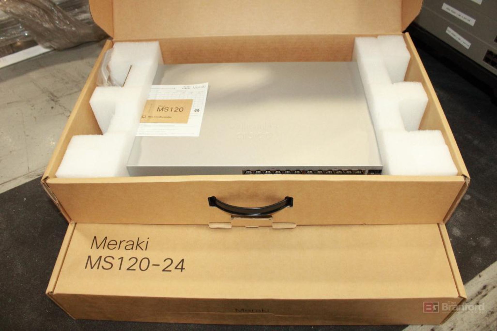 (2) Cisco Meraki MS120-24, Gigabit Ethernet Switch