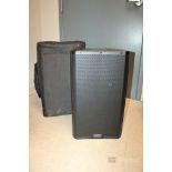 (2) QSC Speakers, PA System Model K12.2, with Soft Cases