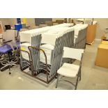 (75) Uline Folding Chairs & (2) Chair Organizer Carts
