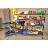 Uline Rolling Rack & Shop Cart with Contents