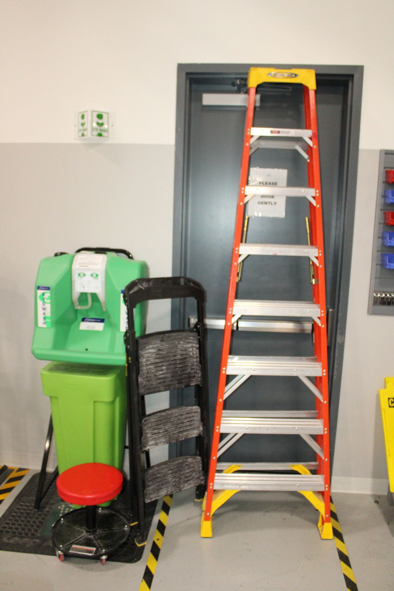 Ladder 8ft. & Gorilla Ladder & Eyewash Station & Mechanic’s Seat