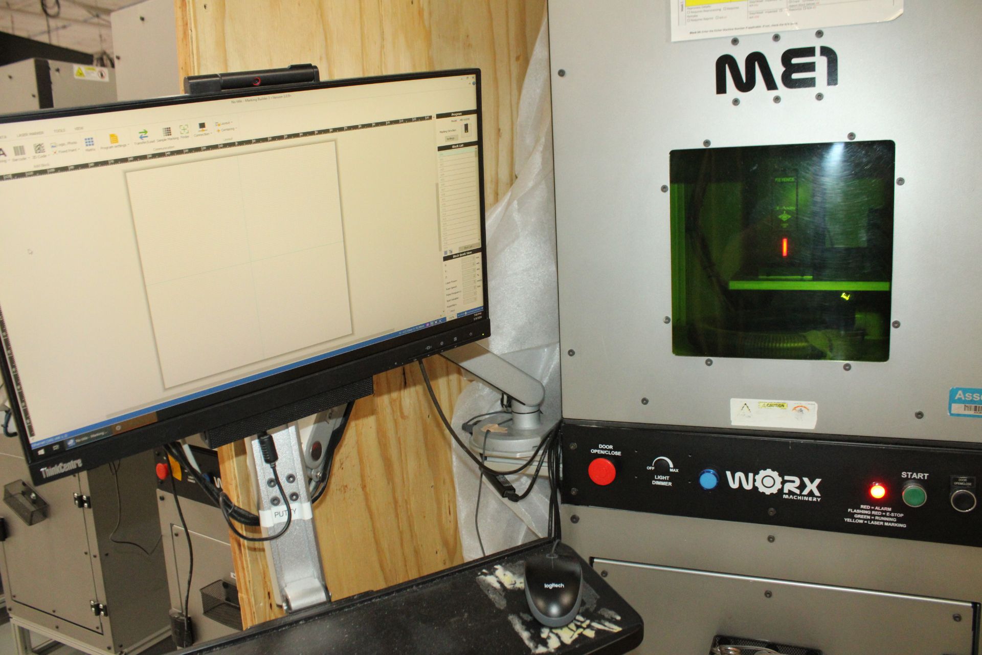 Keyence MD-F3200C 3-Axis Marking Laser w/ WORX ME1 Enclosure - Image 7 of 7