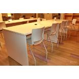 (4) High Top Tables, 7ft, 3.5ft, 42inches Tall, (10) Chairs