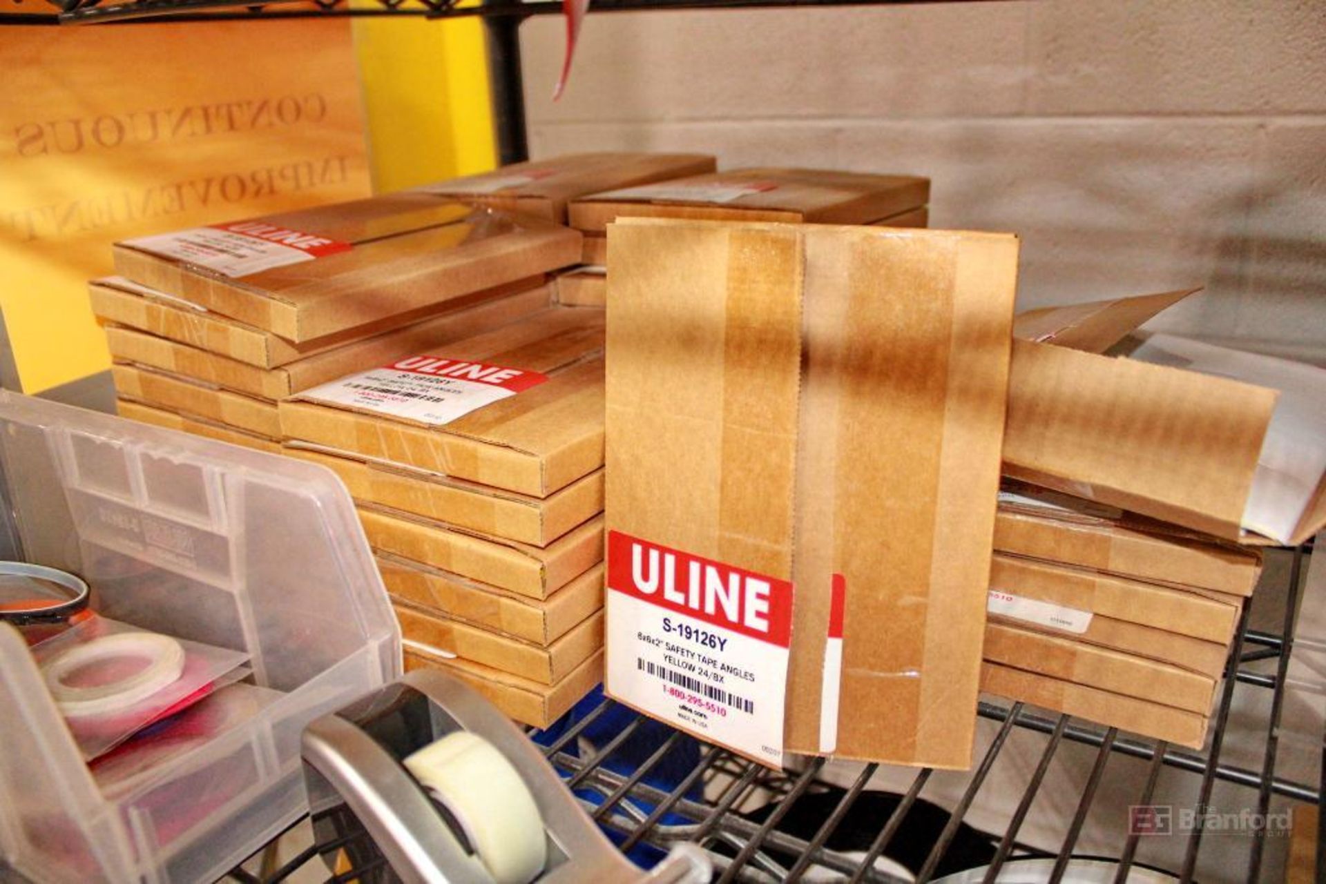 Uline Rolling Rack & Shop Cart with Contents - Image 3 of 5