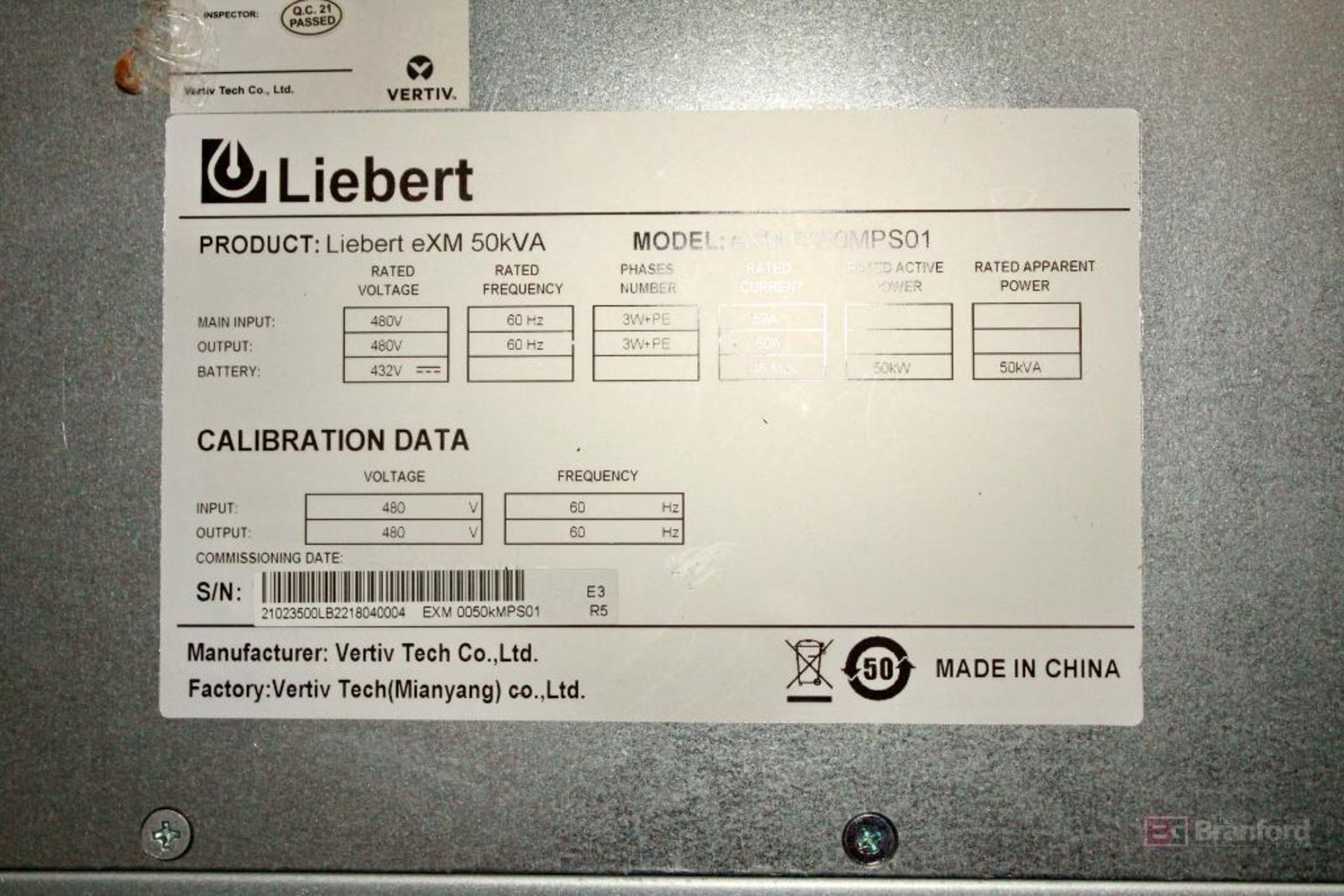 Vertiv Liebert eXM 0050MPS01 50-kVA UPS - Image 3 of 7