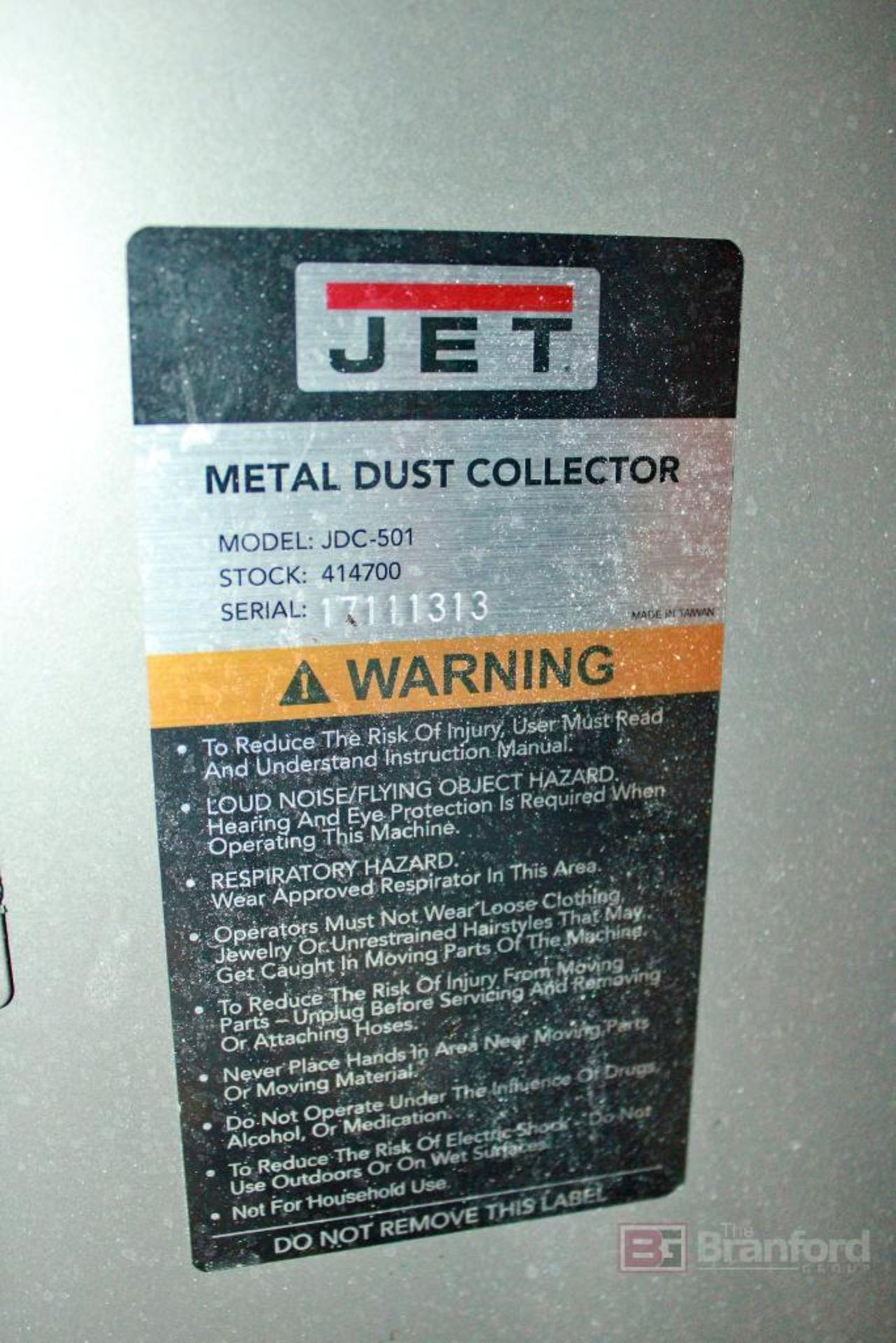 Jet Metal Dust Collector Model JDC-501 - Image 2 of 3