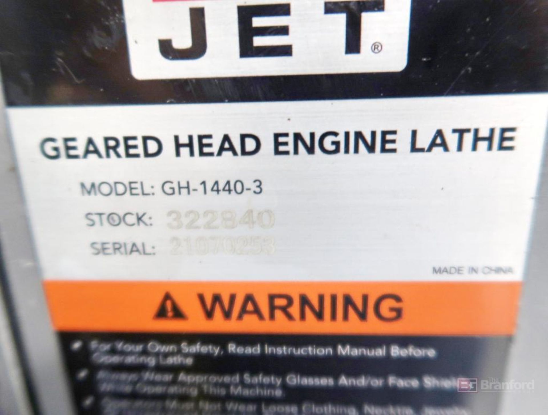 Jet GH-1440 Geared Head Engine Lathe - Image 8 of 8