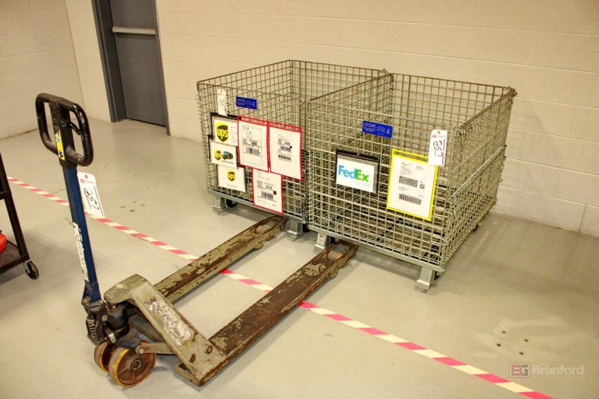 (2) Wire Pallet Containers & (1)Wesco Pallet Jack - Image 2 of 2