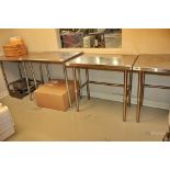 (4) Stainless Steel Tables