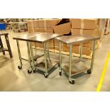 (3) Stainless Steel Rolling Tables