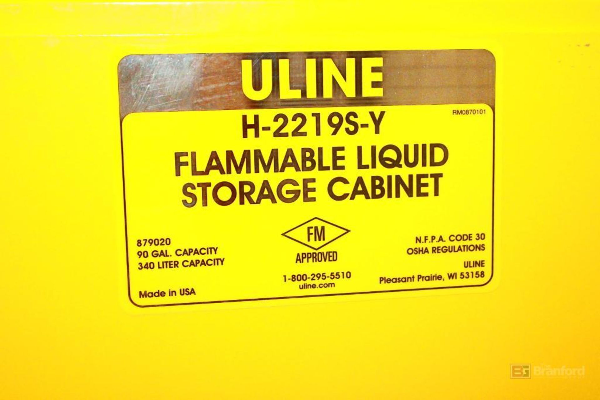 Uline Flammable Cabinet - Image 2 of 2