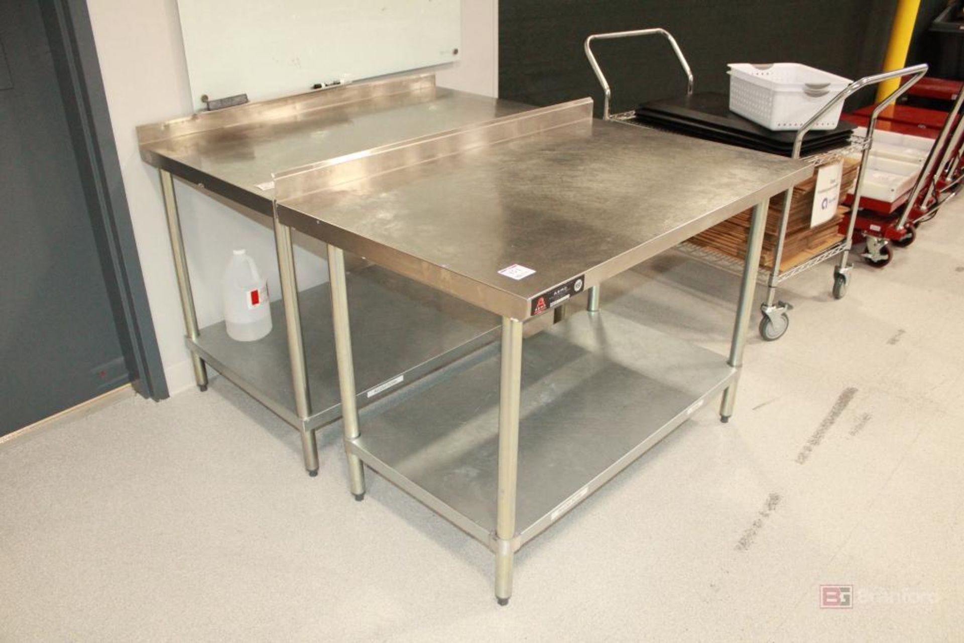 (2) AERO Brand Stainless Steel Tables