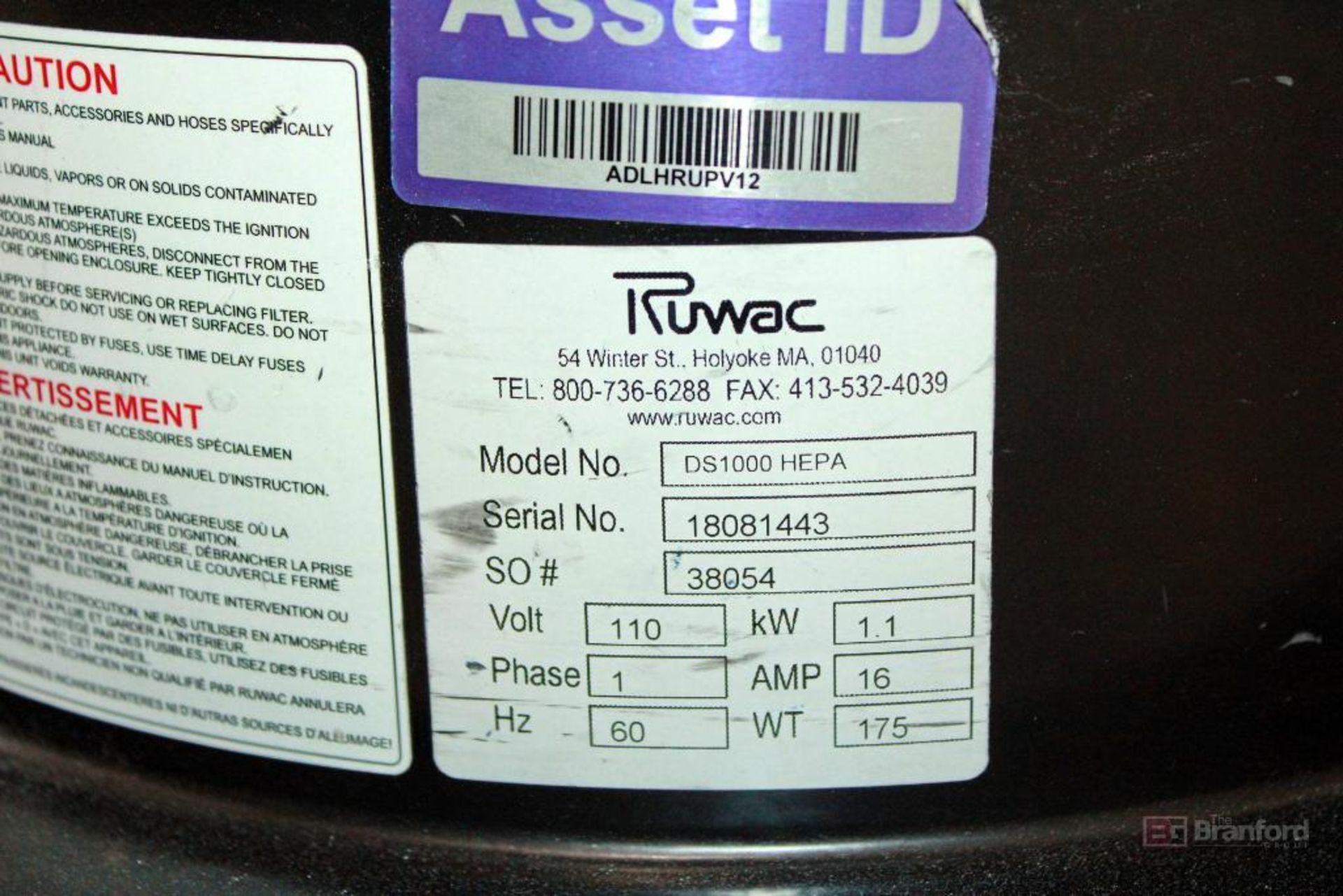 Ruwac WorkHorse Vacuum DS1000 HEPA - Image 2 of 2