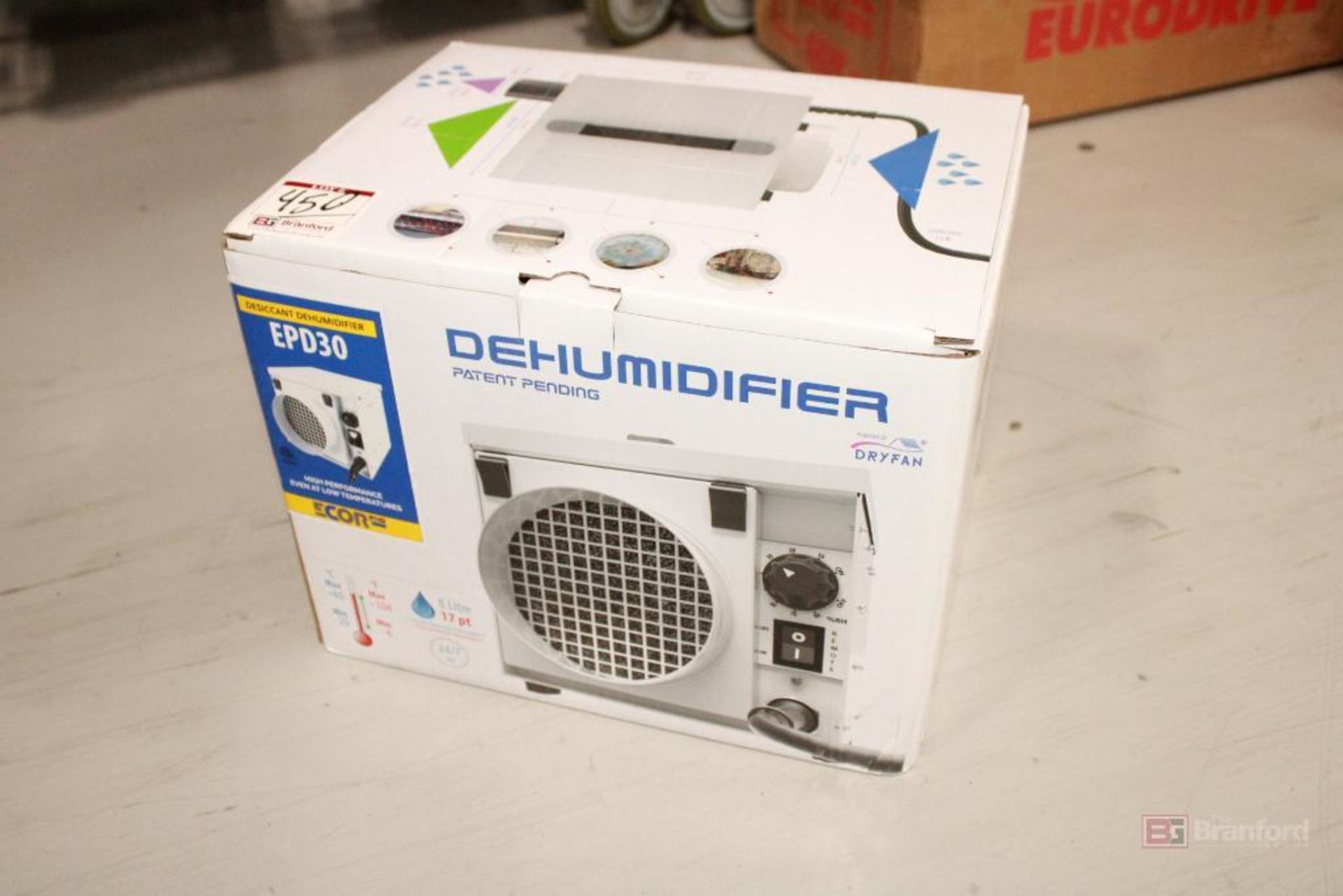 ECOR Dehumidifier EPD30, New In Box, Commercial Dessicant Dehumidifer