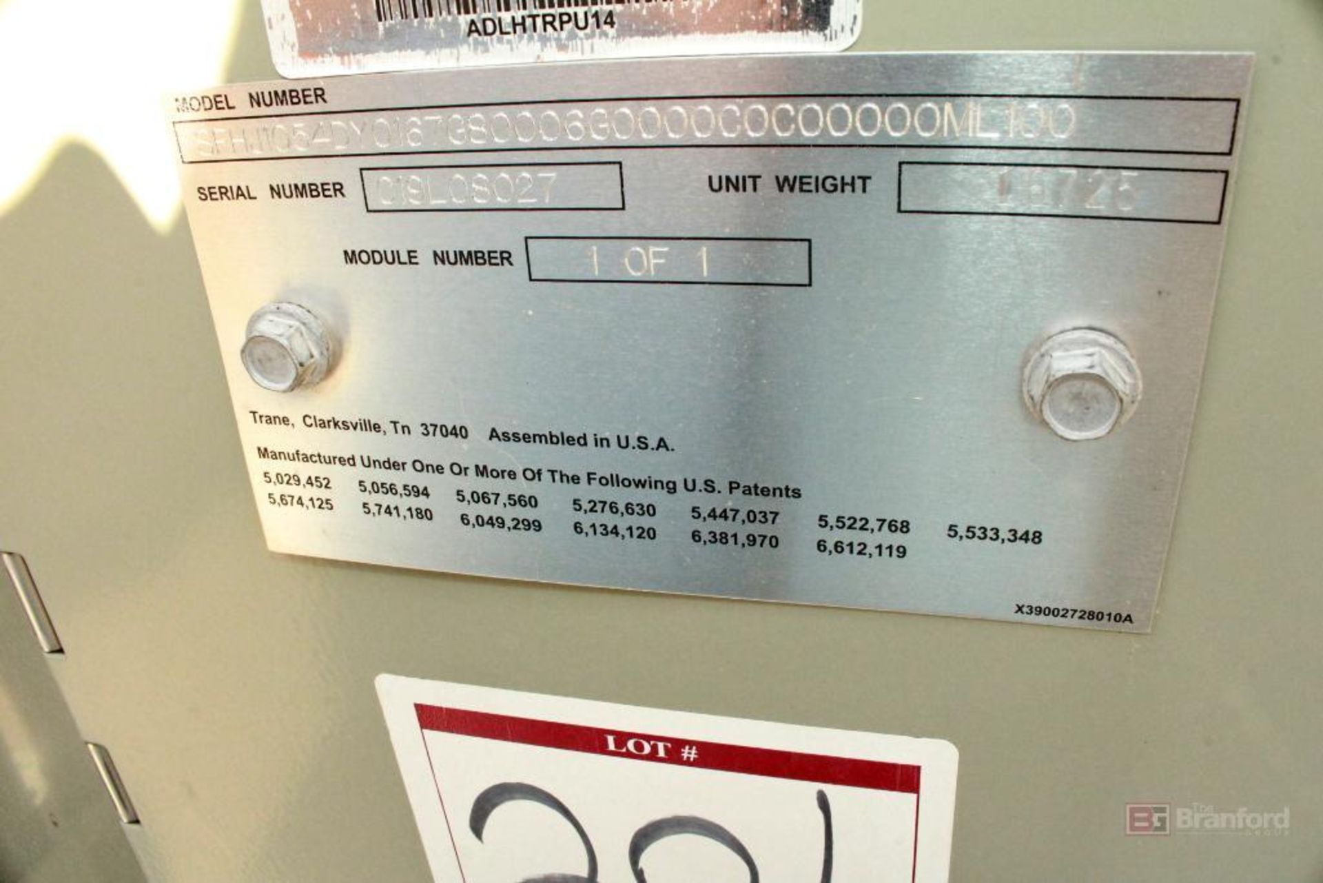 Trane Intellipak-II Self-contained Natural Gas-Fired 105-Ton HVAC System, (2019) - Bild 15 aus 28