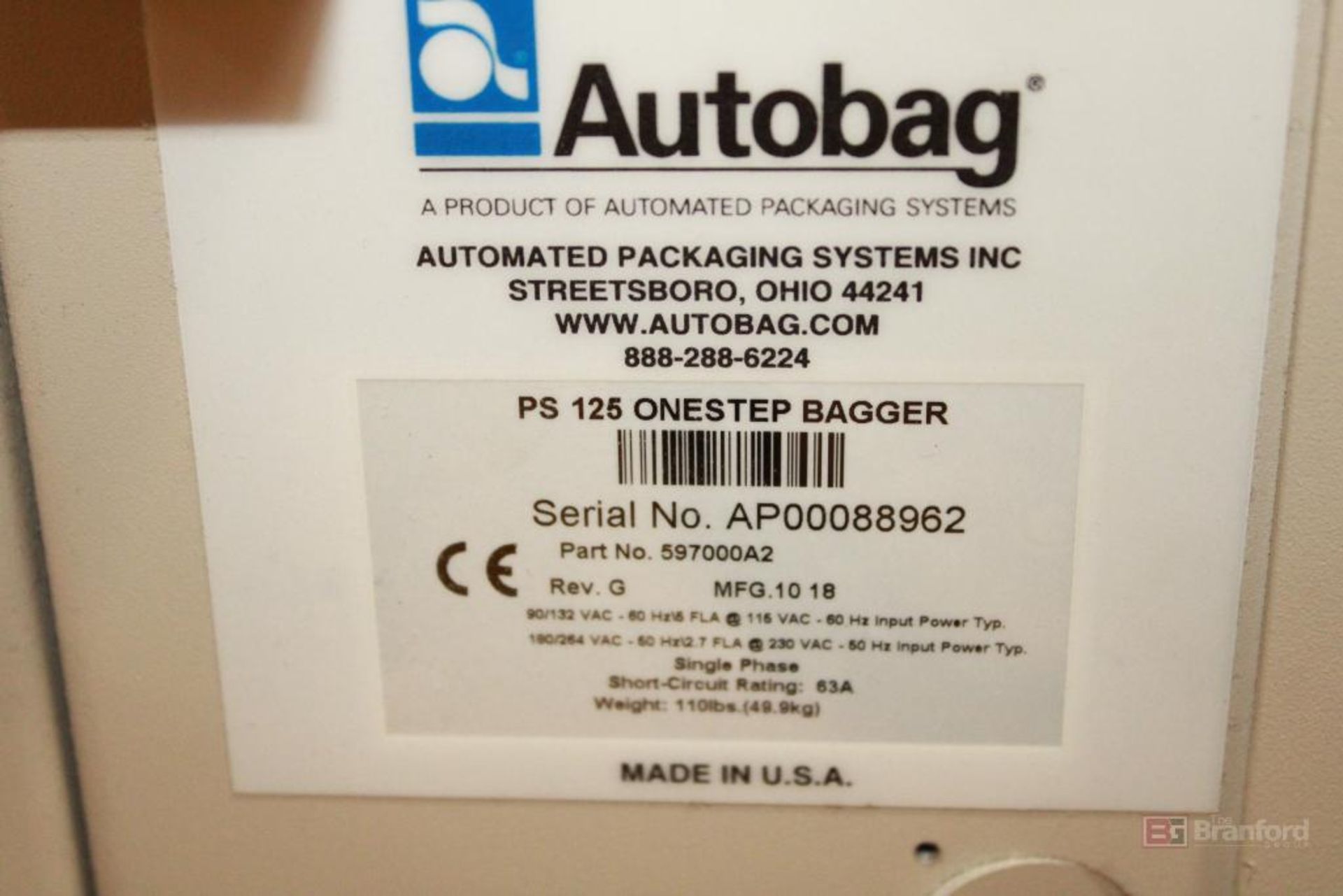Autobag PS125 OneStep Bagger - Image 3 of 4