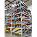 Lot (4) Sections of Heavy Duty Adjustable Pallet Racking