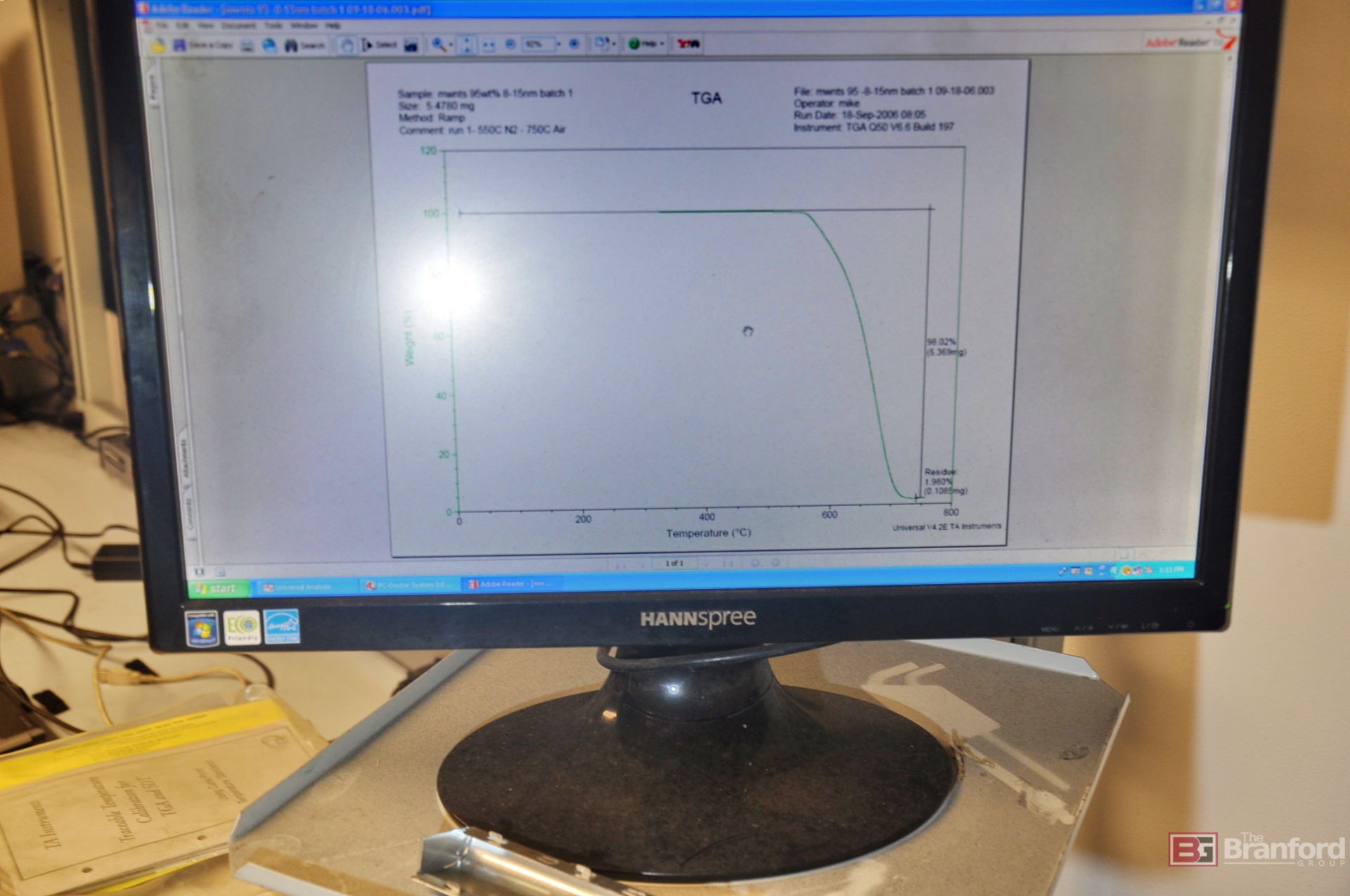 Q50 Thermogravimeteric analyzer (TGA) - Image 2 of 7