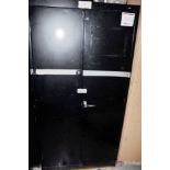 Black metal cabinet 36" W X 72" H X 18" D w/ 4-shelves
