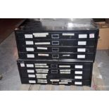 (2) Flat file cabinets