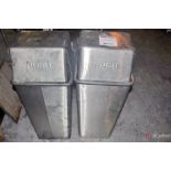 (2) Stainless steel trash cans