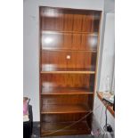 36" X 12" X 84" wood grain 6-shelf bookcase
