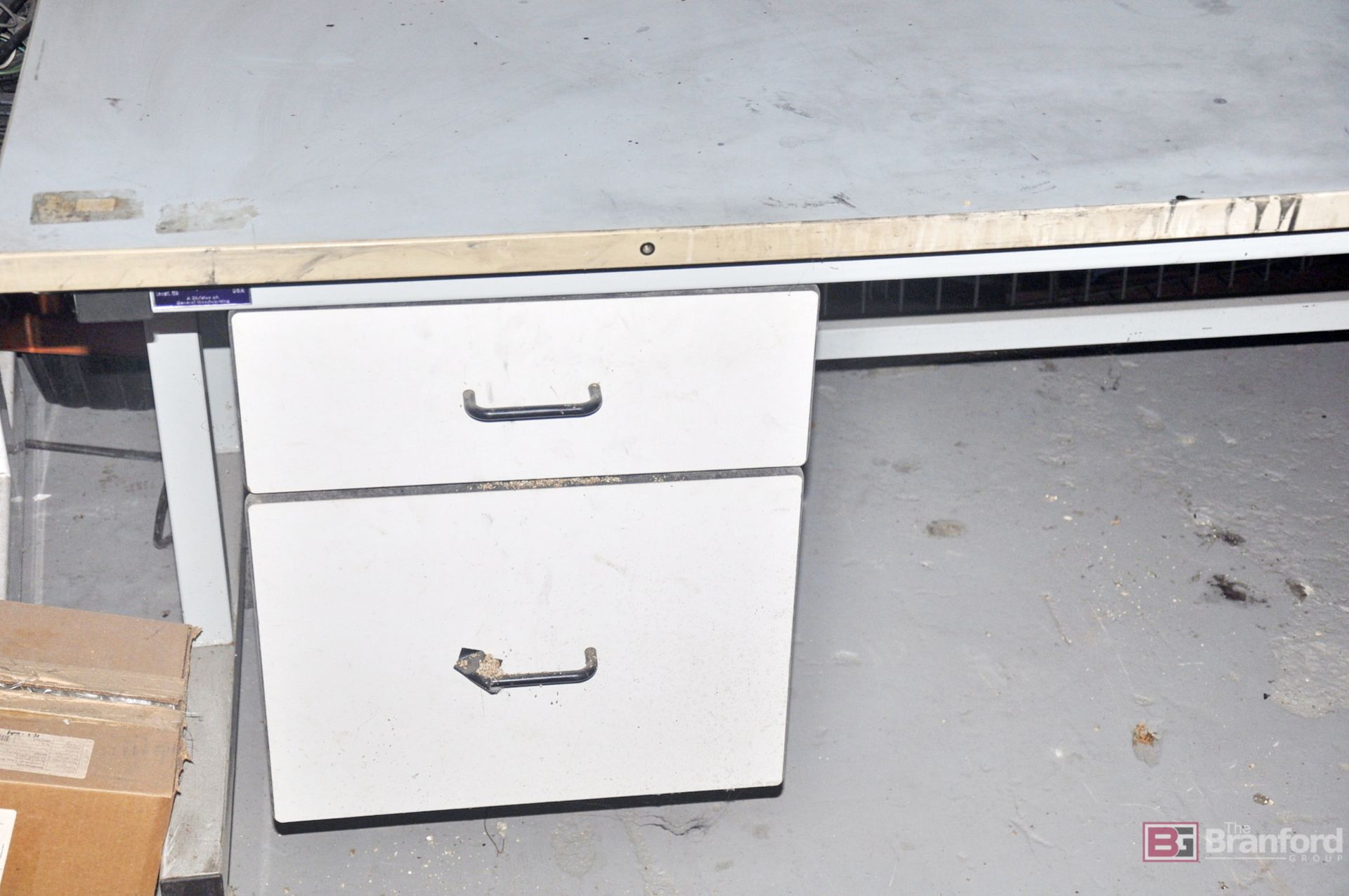 Lab Bench w/ 2- drawers & metal shelf - Image 5 of 6