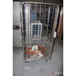 (3) wire racks/cages on wheels