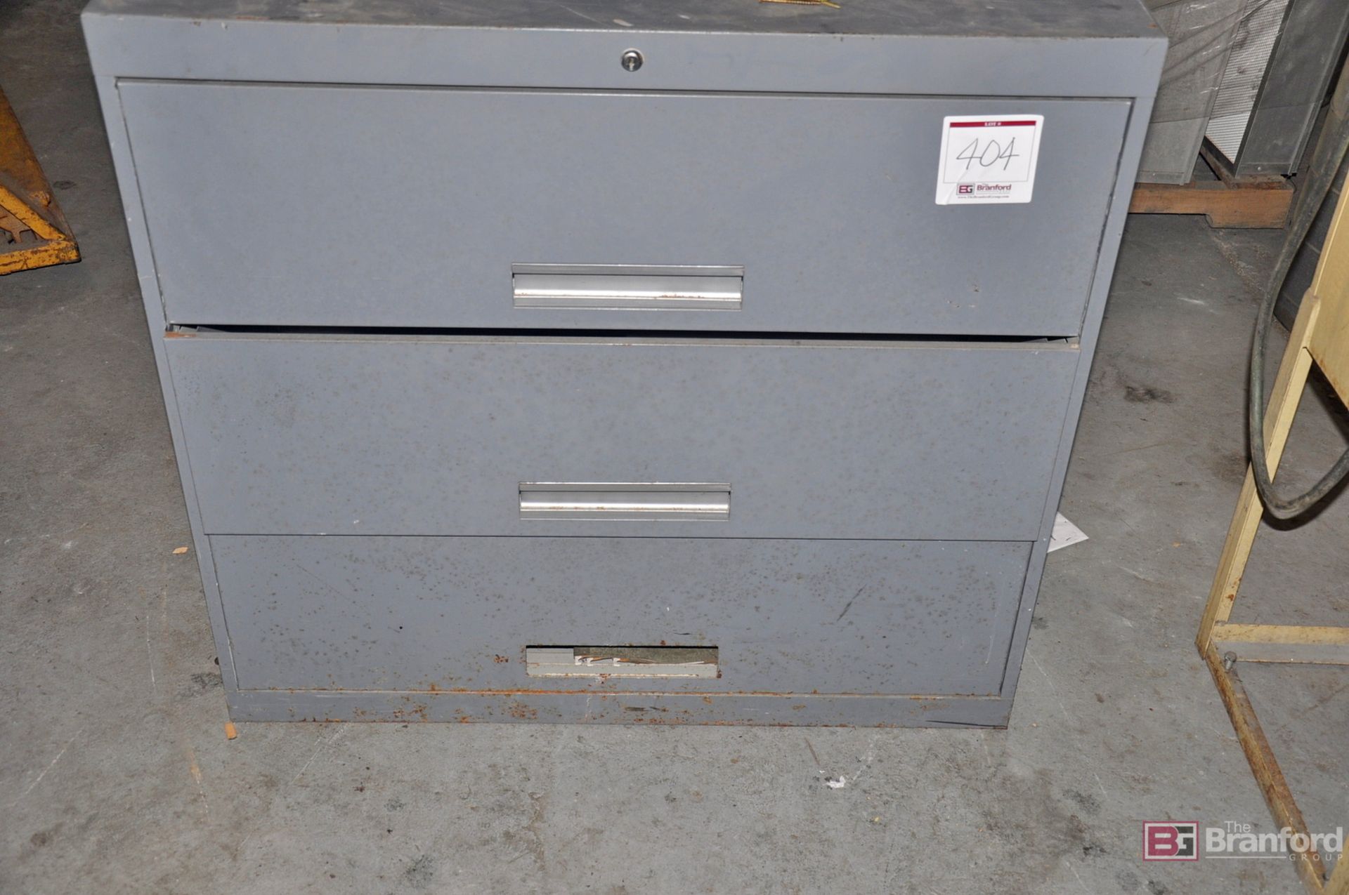 (2) Grey horizontal file cabinets, no contents