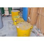 (4) Corrosive Yellow waste containers