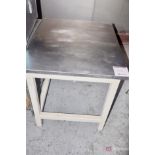 Stainless steel top powder coated table